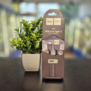 Кабель USB USB-C Hoco X20 3 метра черный